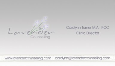 Lavender Counselling Business Cards