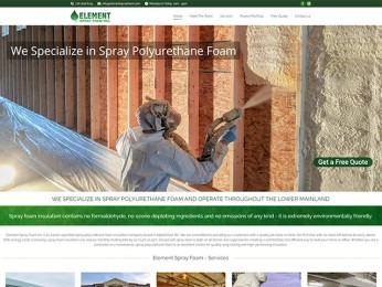 Website Design | Hosting | SSL Certificate | Emails<br />Launch <a href="https://www.elementsprayfoam.com/" title="Element Spray Foam" target="_blank" rel="noopener">website</a>